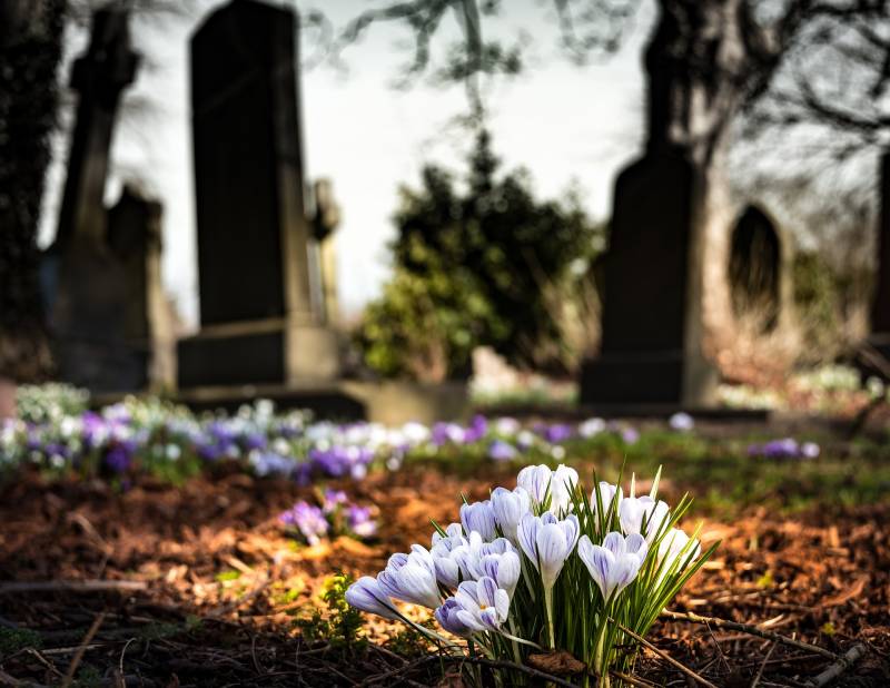 Enterrement au cimetière d'Ecully, près de Lyon